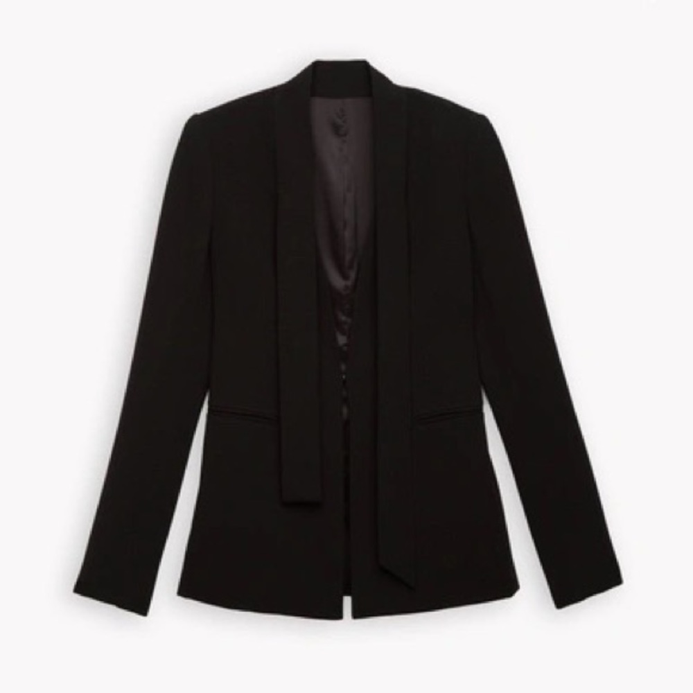 Theory Crepe Open Scarf Tie Jacket blazer size 2